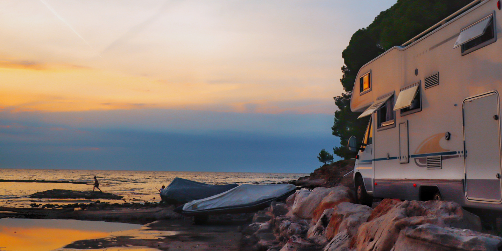 Motorhome stopover landscape